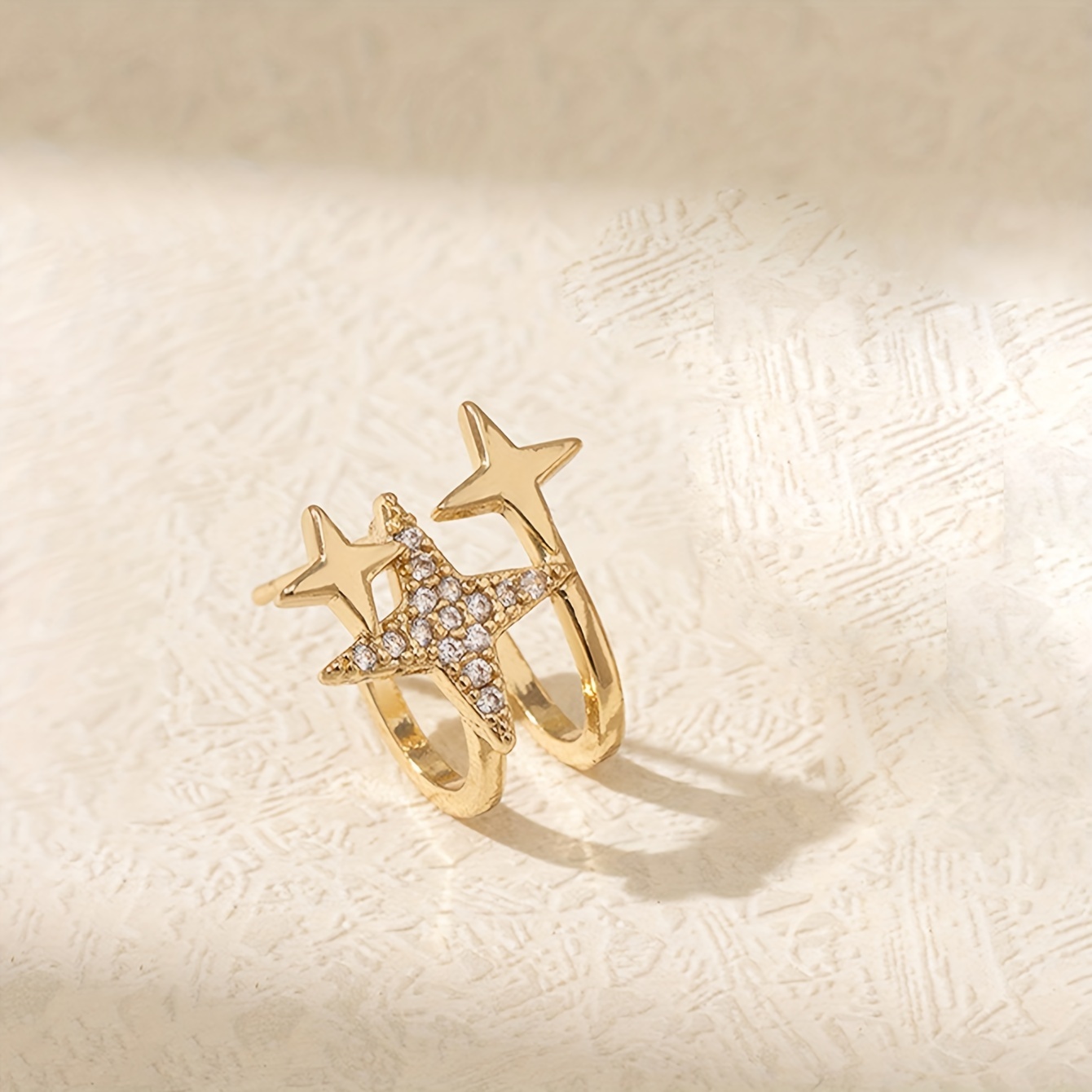 Glittering Star Ear Cuff, Vintage Inspired, No Piercing Needed