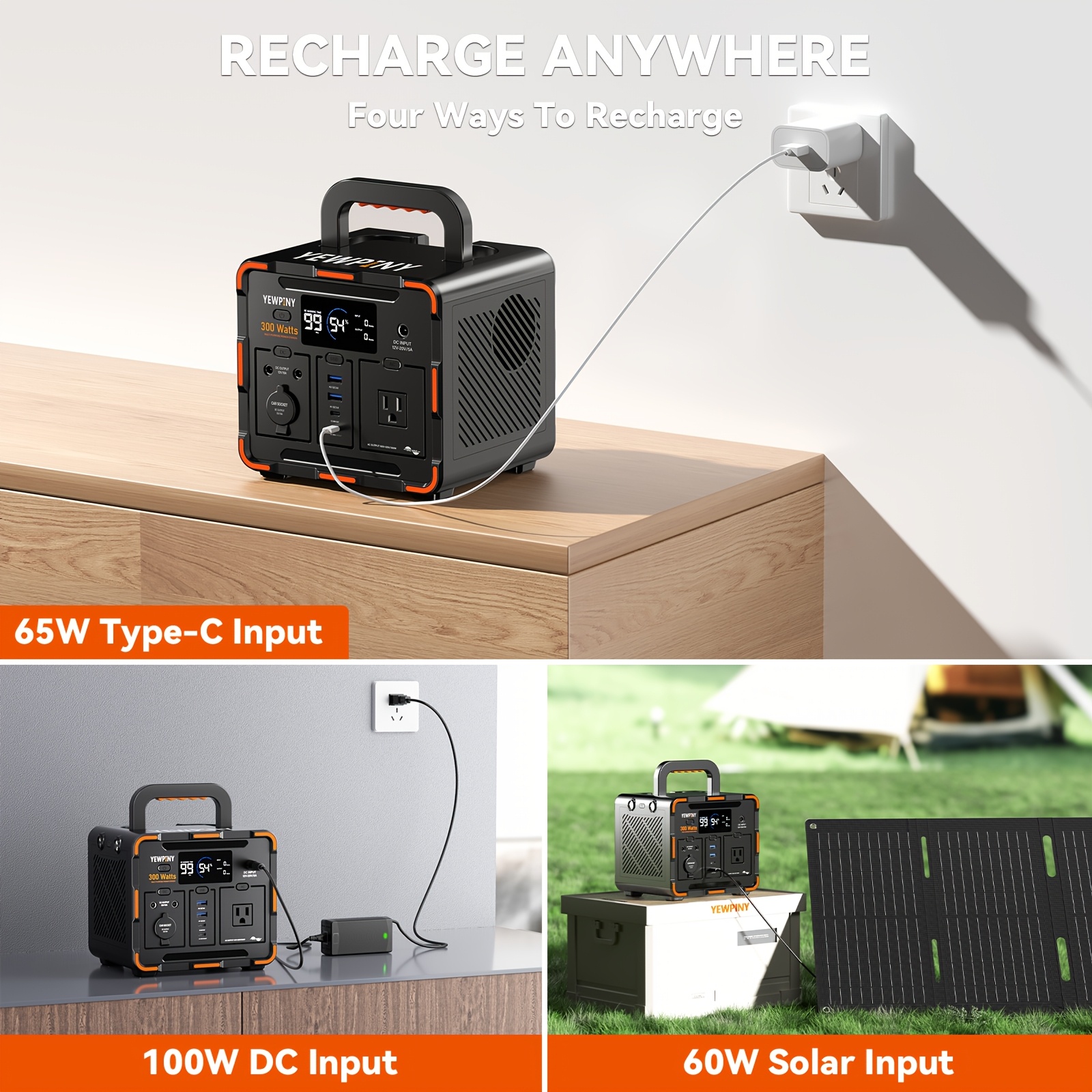Portable Power Station, Equipped with Fast Charging, 259Wh/599.4Wh... product image 11