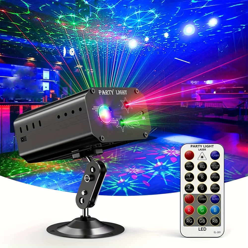 

Party Lights Disco Lights, Sound Activated Strobe Light With Remote Control Stage Lights, Dj Lights Patterns Projector Effect For Birthday Parties Christmas Holiday Party Decorations