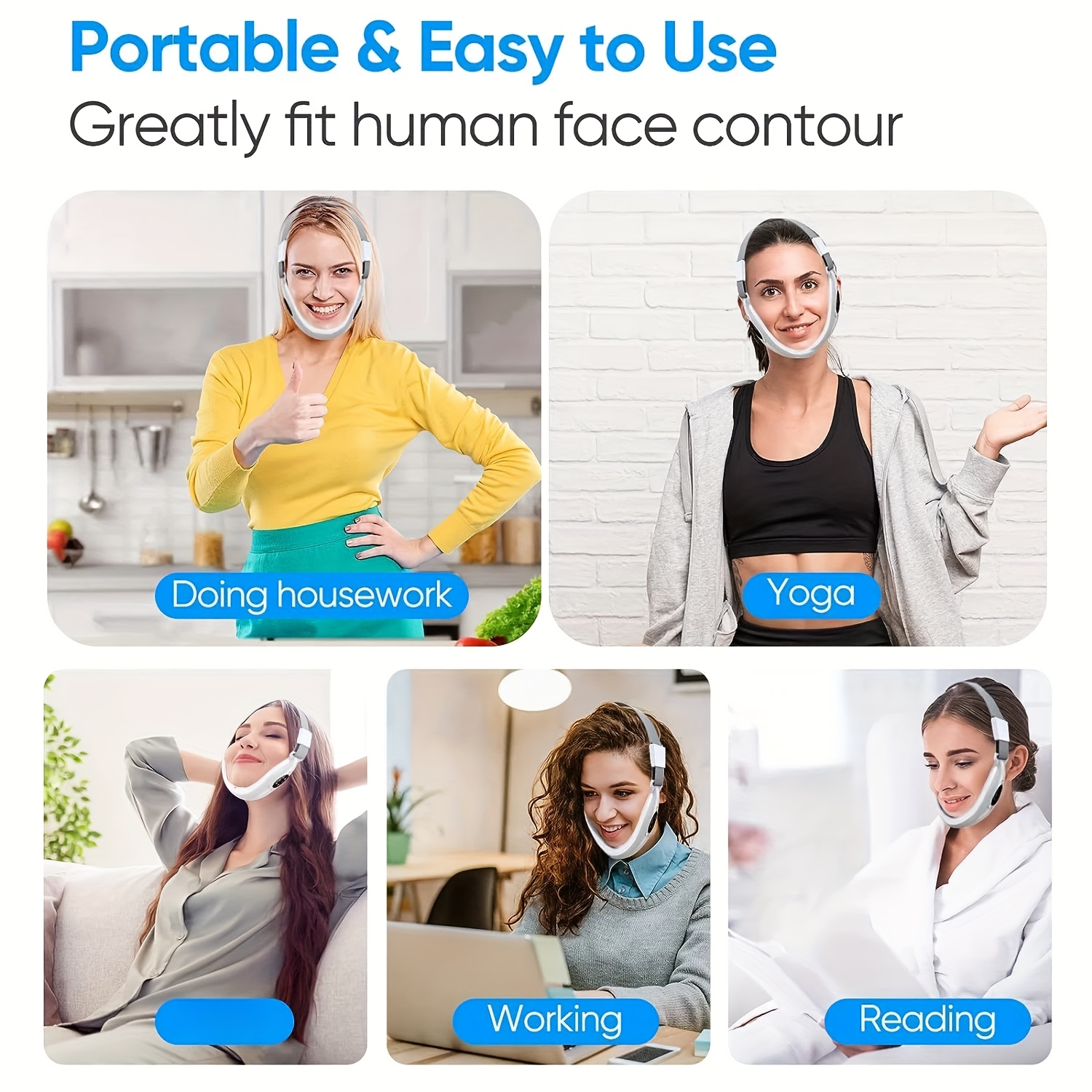 v shape facial lifting massager usb charging rechargeable Temu