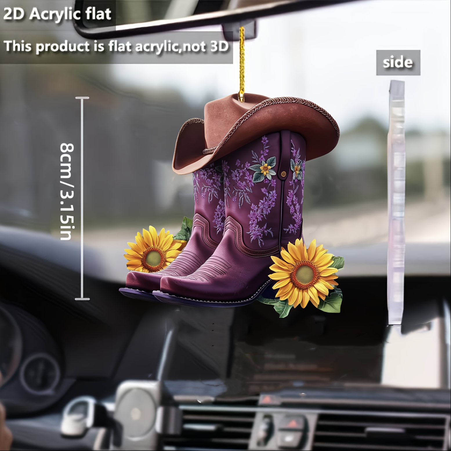 

1pc And Hat Car Hanging - Keychain, Pendant, Decor, Christmas Tree , For - No , Hanging