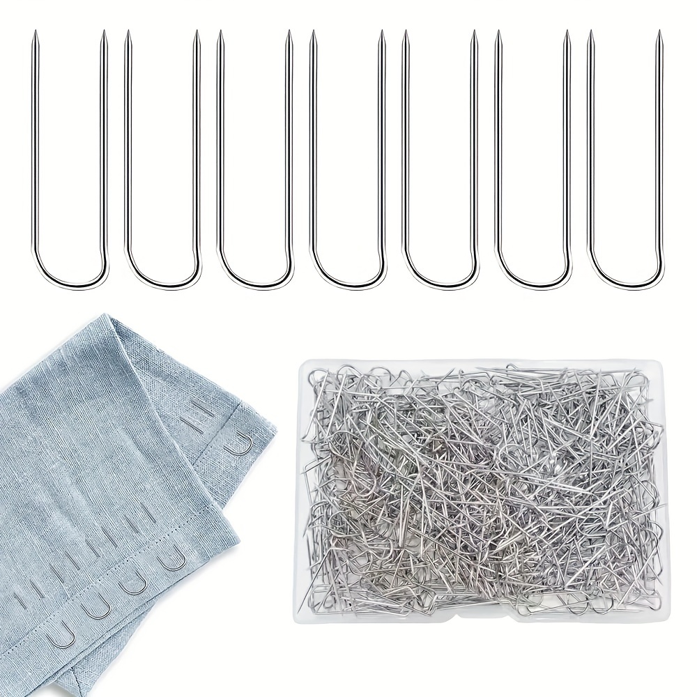 

60-pack U-shaped Safety Pins, Stainless Steel Secure Clips For Tailoring, Sewing, Crafts & Fabric Pinning