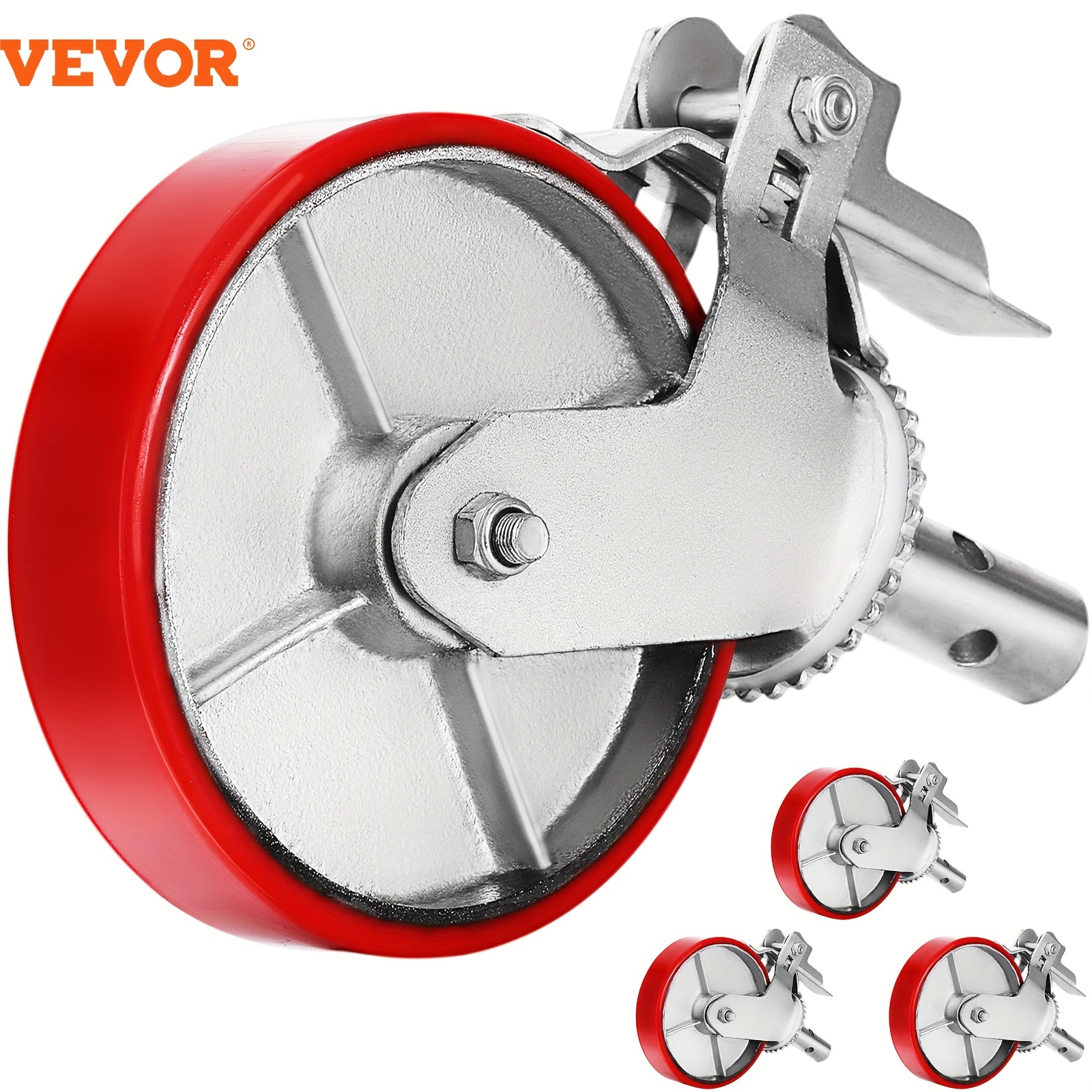 

Vevor Scaffolding Set, 4- 8" Scaffolding Casters, 4400 Lbs Per Set And Locking Casters , Polyurethane Replacement For , Shelves,