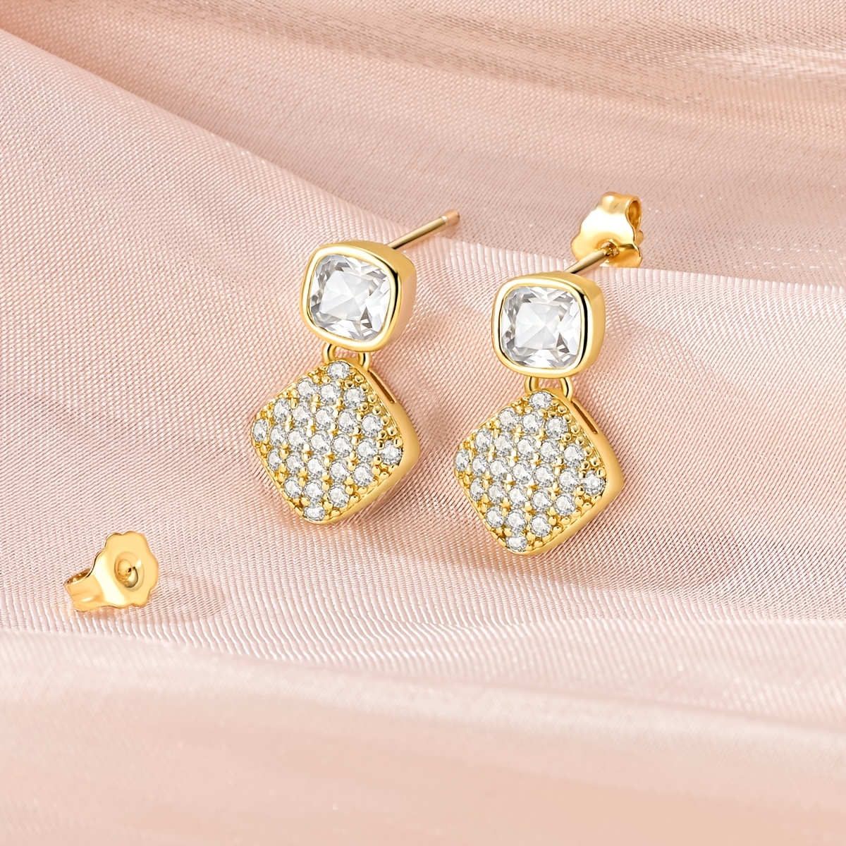 Elegant Women's Square Geometric Stud Earrings for Banquets