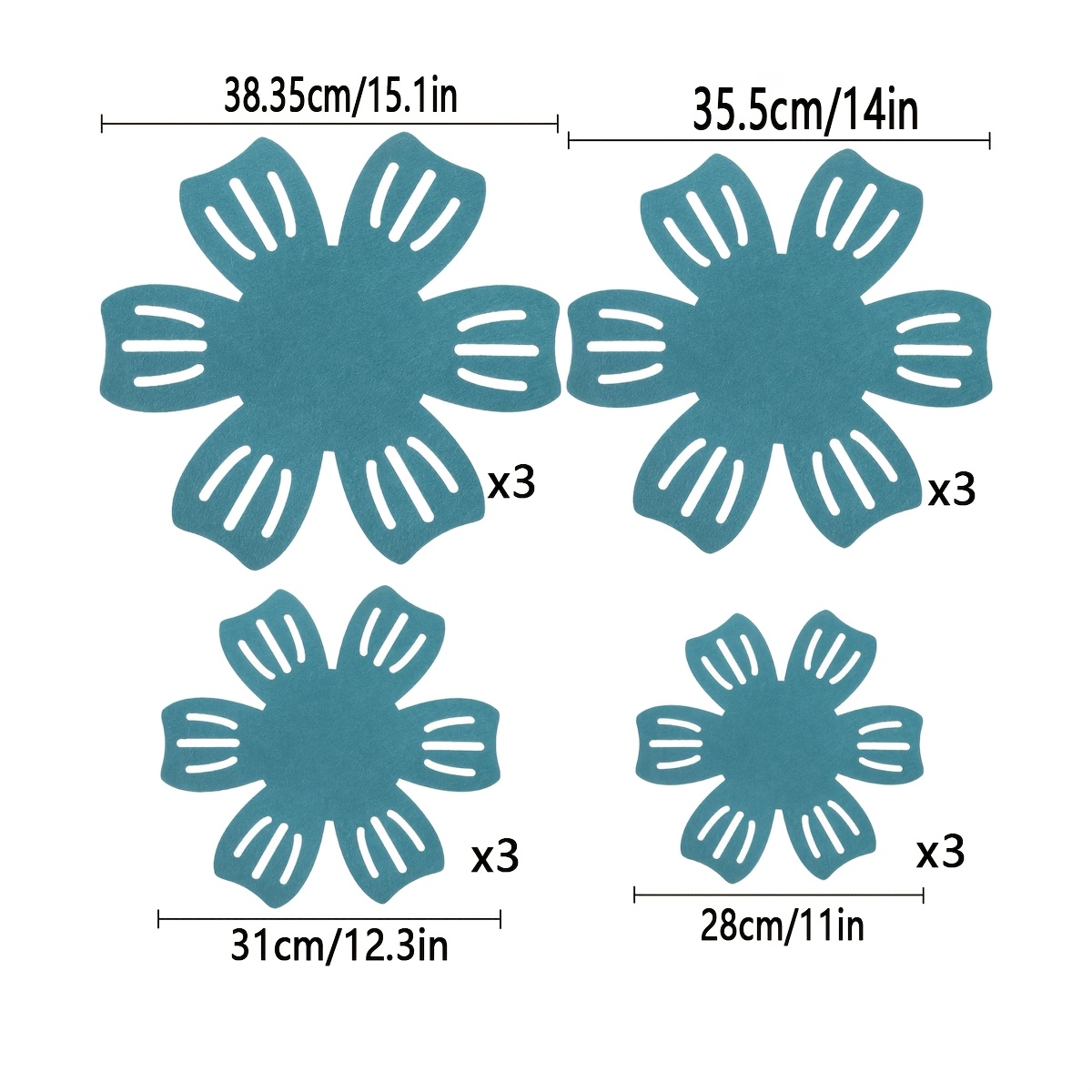 TEMU 12pcs Cookware Protectors, 4 Different Sizes Of Cookware Separator Pads, Non-slip Divider Pads, Suitable For Stacking And Protecting Cookware Felt Protection Set