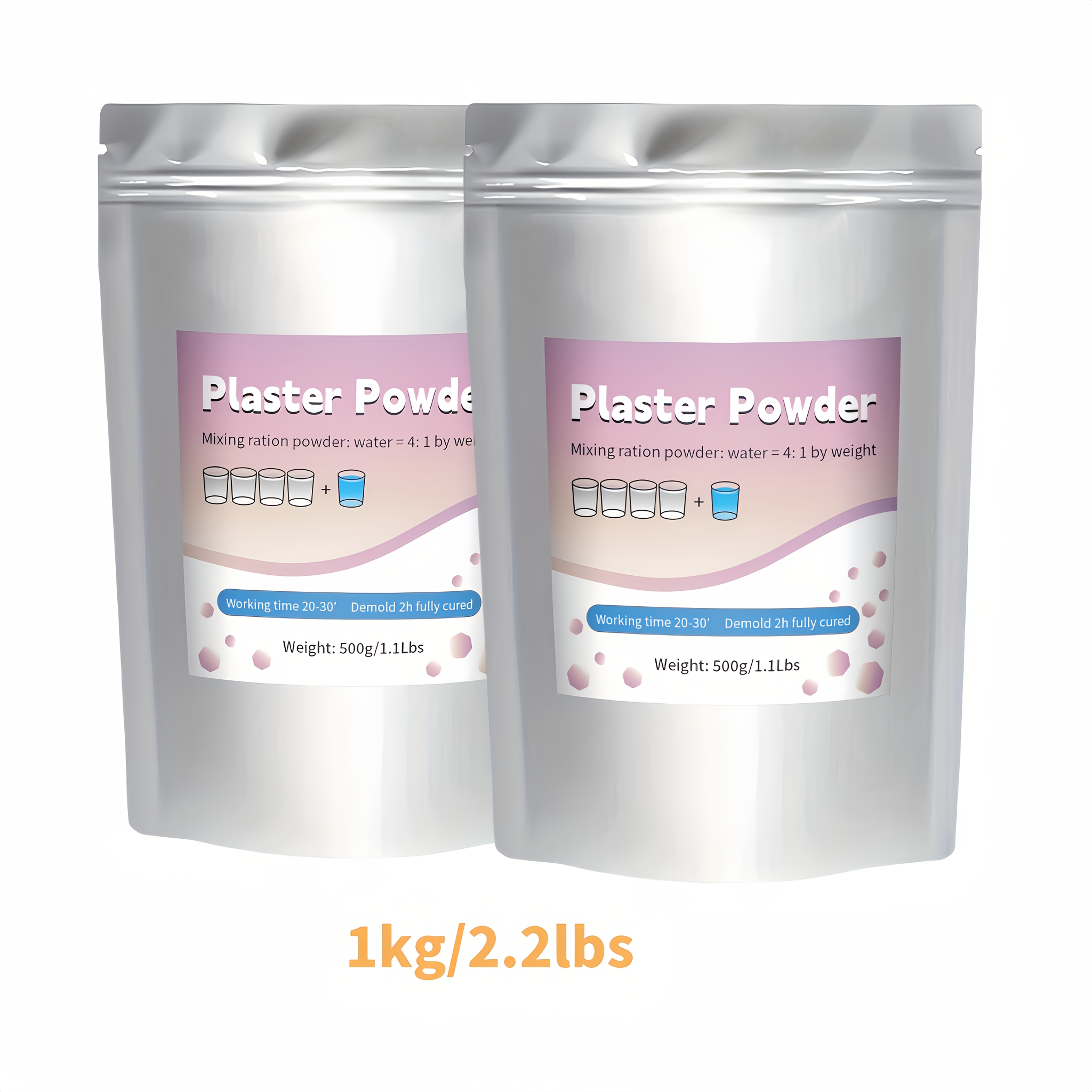 Image of 500g/1000g Of High-quality Casting Material Gypsum Powder, Suitable For Art Projects, Fine Casting Concrete For Relief Sculptures, And White Casting For Jewelry Making, Statues, And Model Creation