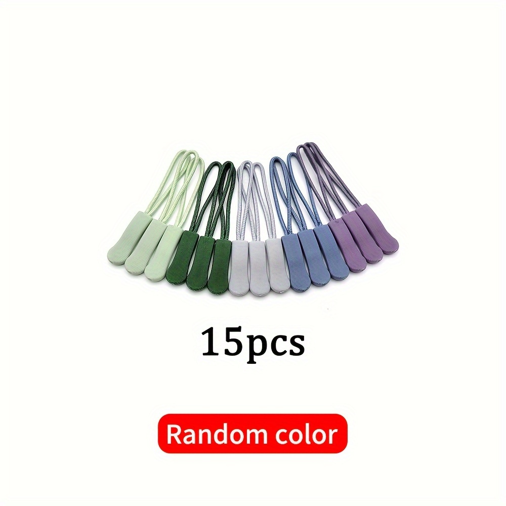15pcs Replacement Zipper Pulls Golf Bag Colorful Zipper Pull Cord Extender For Backpacks, Jackets, Luggage, Purses, Handbags