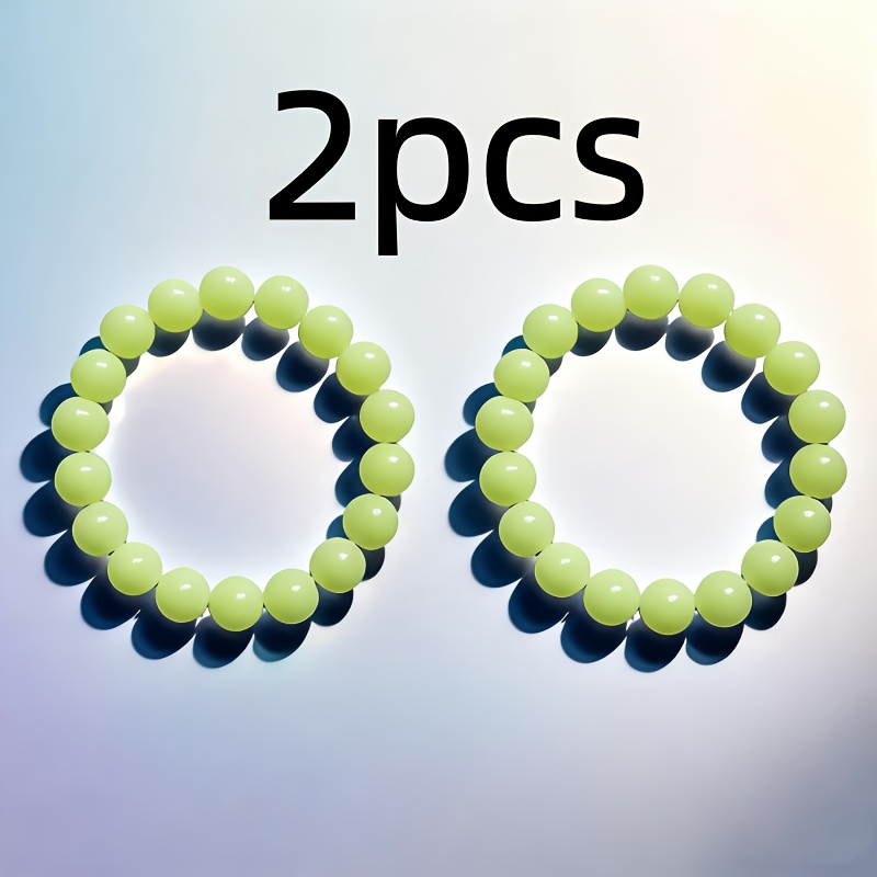 Image of 2pcs Glowing Wristbands For - Luminous Self-lit Bracelets Suitable For Halloween, Christmas, Parties - No Coating Glow, Wearable, Party Favors & Holiday Gifts (unisex)