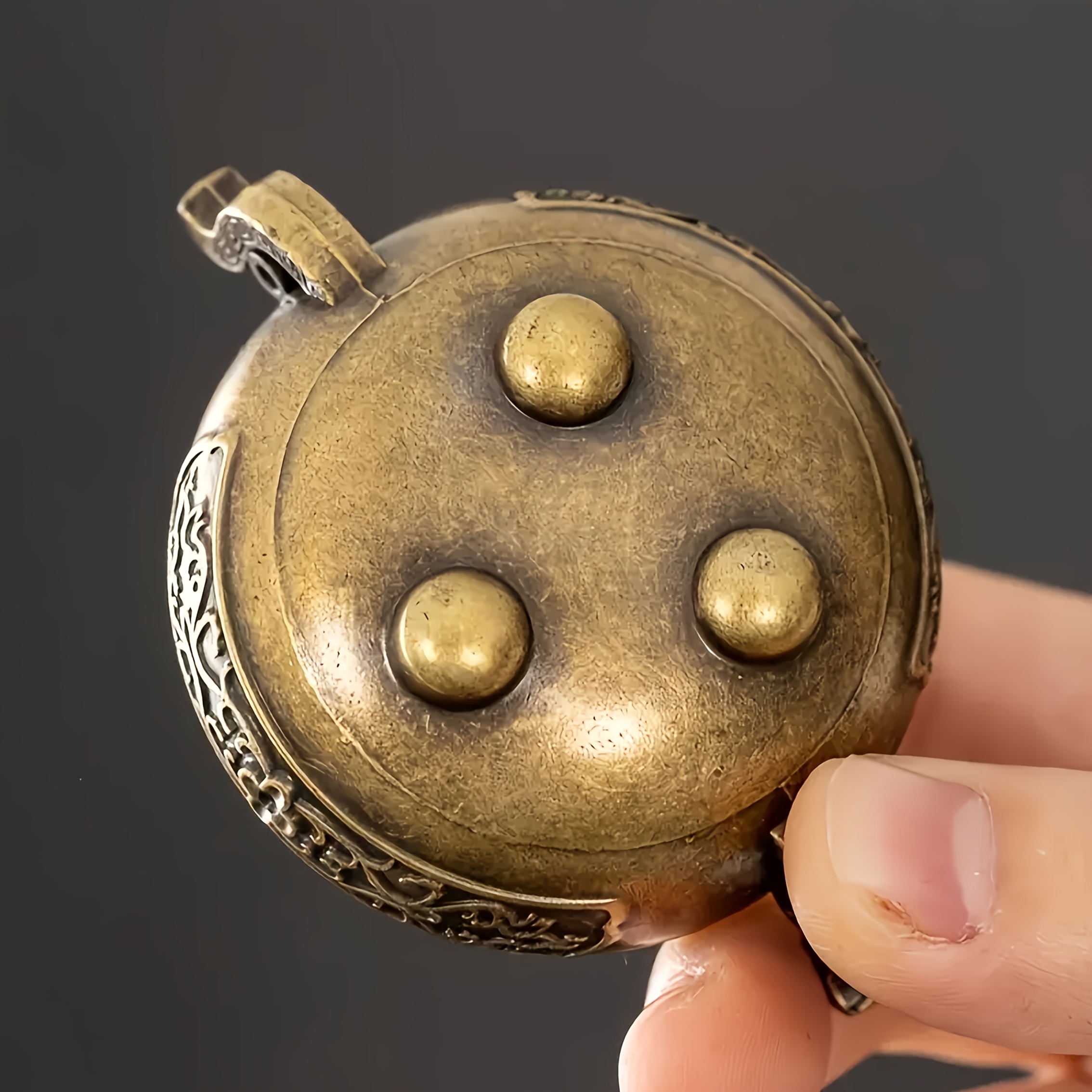 TEMU Bronze Incense Holder - Metal Fragrance Stand With 3 , Ornate Design For Yoga Meditation, Bedroom Decor, Holiday Gifts (christmas, Halloween, Easter, Thanksgiving) - No Electricity Needed