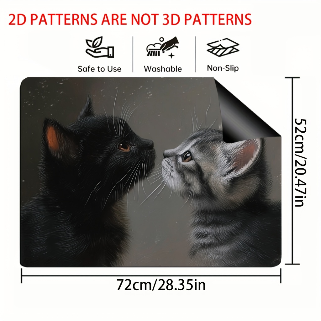 TEMU 1pc 1pcs-piece Cat- Gas/stove Top Protector Cover Suitable For Tovetop Mat, Stove Protectors, Decorative Stove Cover For Gas/induction Cooktops,