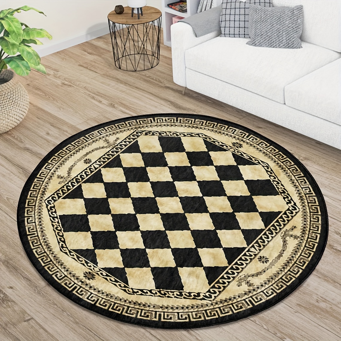 

1pc Decoration Carpet - Pattern, Round , 1cm , Polyester , -, /, For / /dormitory,