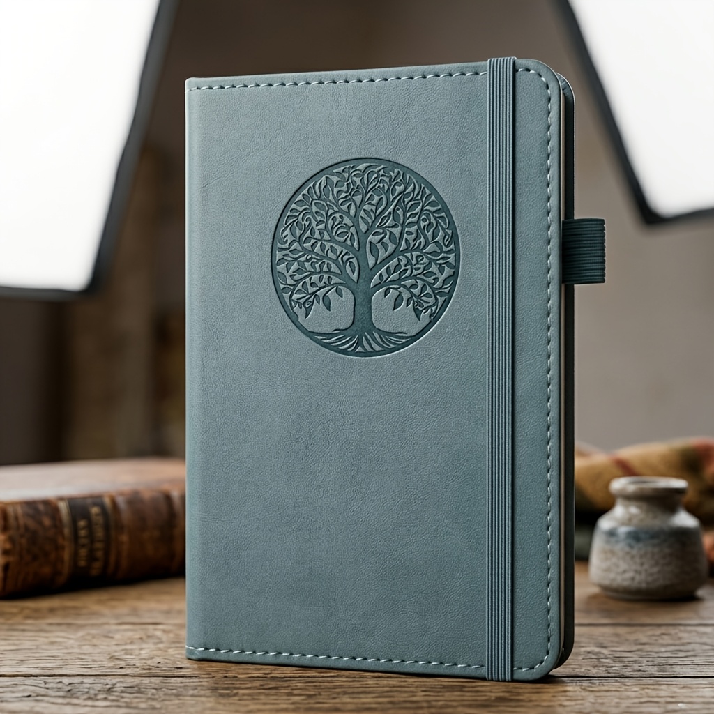 TEMU High-quality Faux Leather A6 Notebook, Portable Pocket Diary, Travel Journal With 200 Pages, Suitable For Meeting Notes, Study Records, Daily