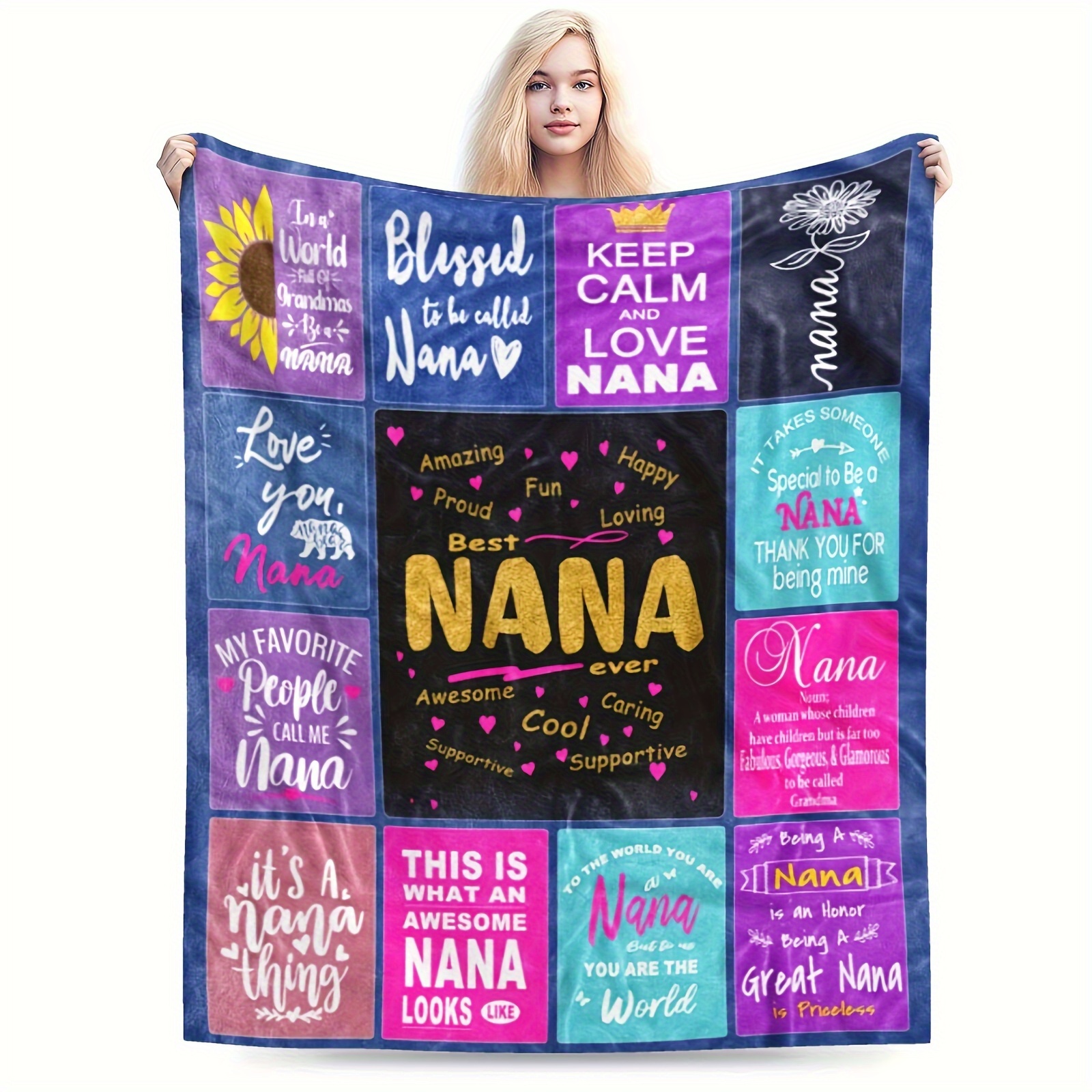 

1pc Blanket - Grandkids - & & - For Blanket