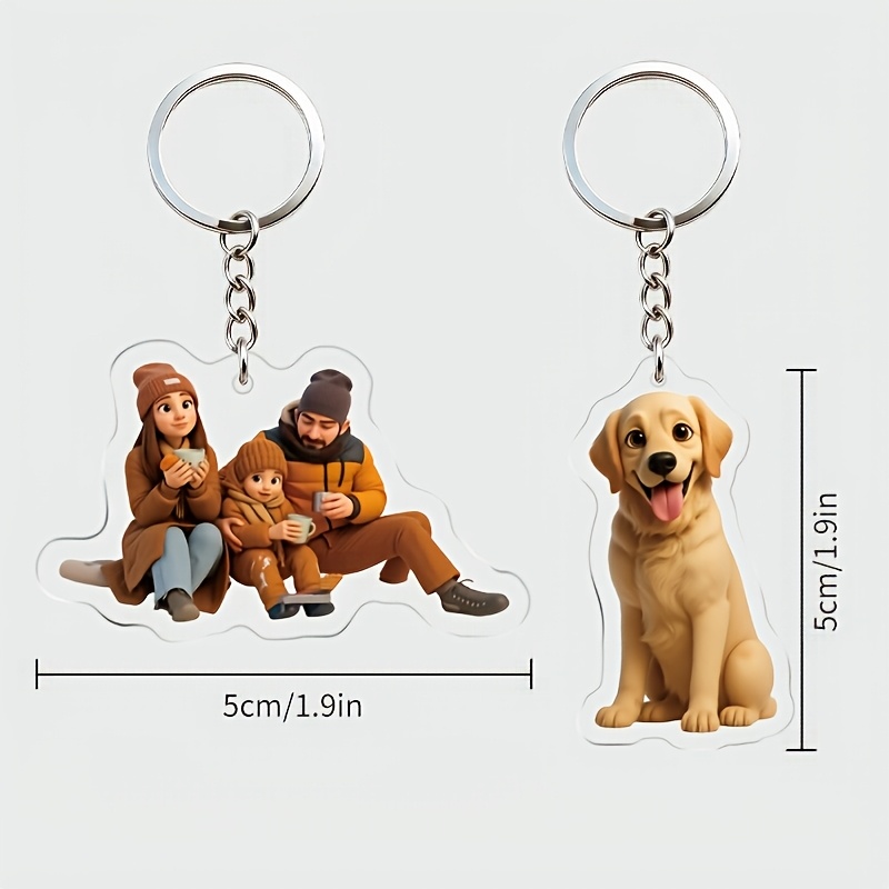 TEMU Llavero Personalizado con Foto en Estilo de Dibujos Animados - Llavero Personalizado, Moderno y Divertido de , Ideal para Decoración de Cocina,