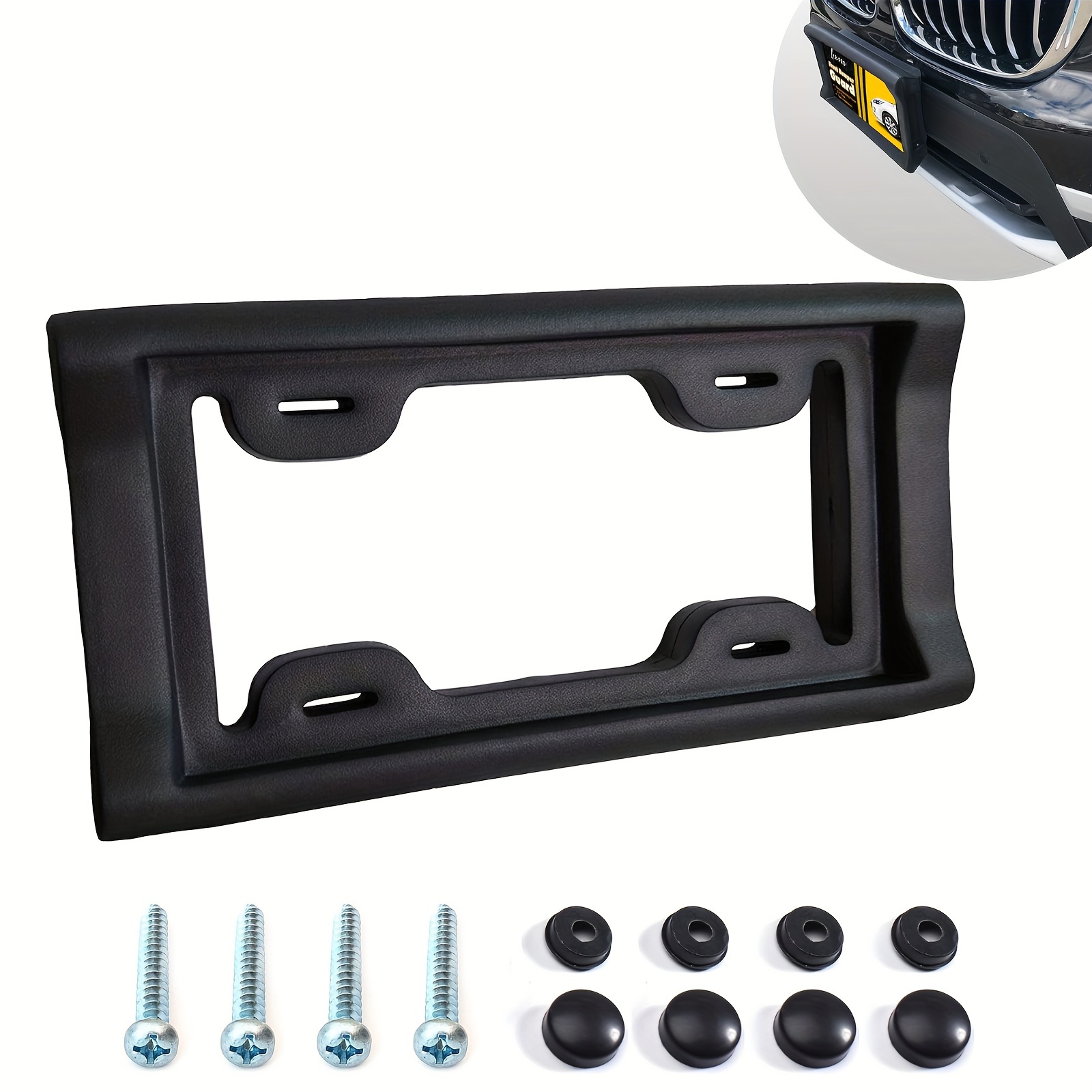 2.3 Inches Thick License Plate Bumper Guard W/Screws And - Foto 5