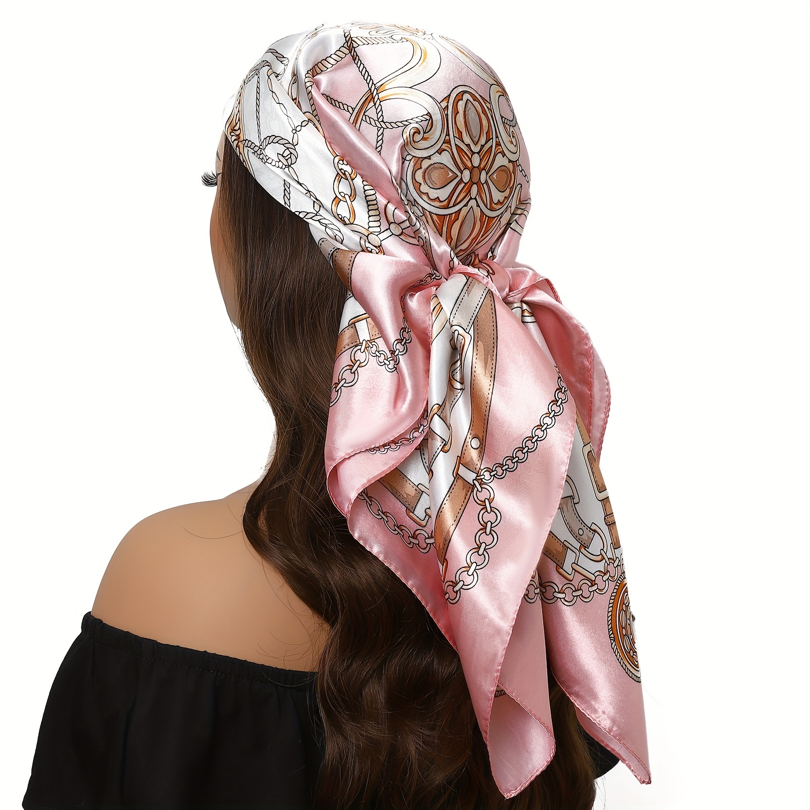 

Chic 35.4" Square Scarf For Women - Lightweight, Windproof & Sun-protective | Fashionable Printed Headscarf For All