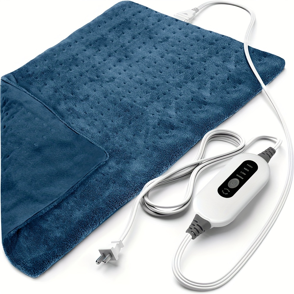 Extra-large Heating Pad - 4 Heating Levels, Up To 150°F, Automatic Shut-off After 2 Hours, 12x24 Inches, Soft Flannel, Machine Washable, Wet/dry Heat Modes, Suitable For Neck, Shoulders, Knees, Legs - An Ideal Gift For Men, Mom, And Dad