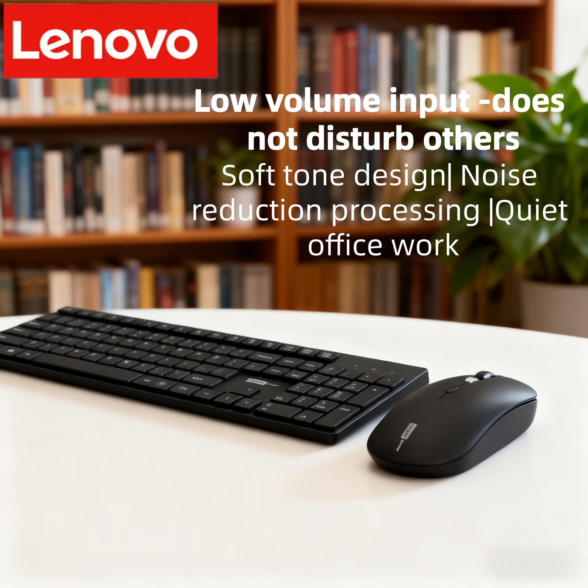 for Lenovo Wireless Keyboard and Mouse Set - Ultra-Thin Lightweight Portable 2.4G Wireless (Compatible with 3G/4G/5G) Plug & Play USB Receiver, Optical Tracking, Keyboards & Mice for PC, Laptop, Mac, iPad - Ideal for Home, Office