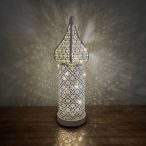 ramadan festival decorations eid al decorations eid al hajj umrah led illuminated wind lantern wrought iron lantern ornament happy ramadan new moroccan white wrought iron openwork lantern ramadan festival gift lighting