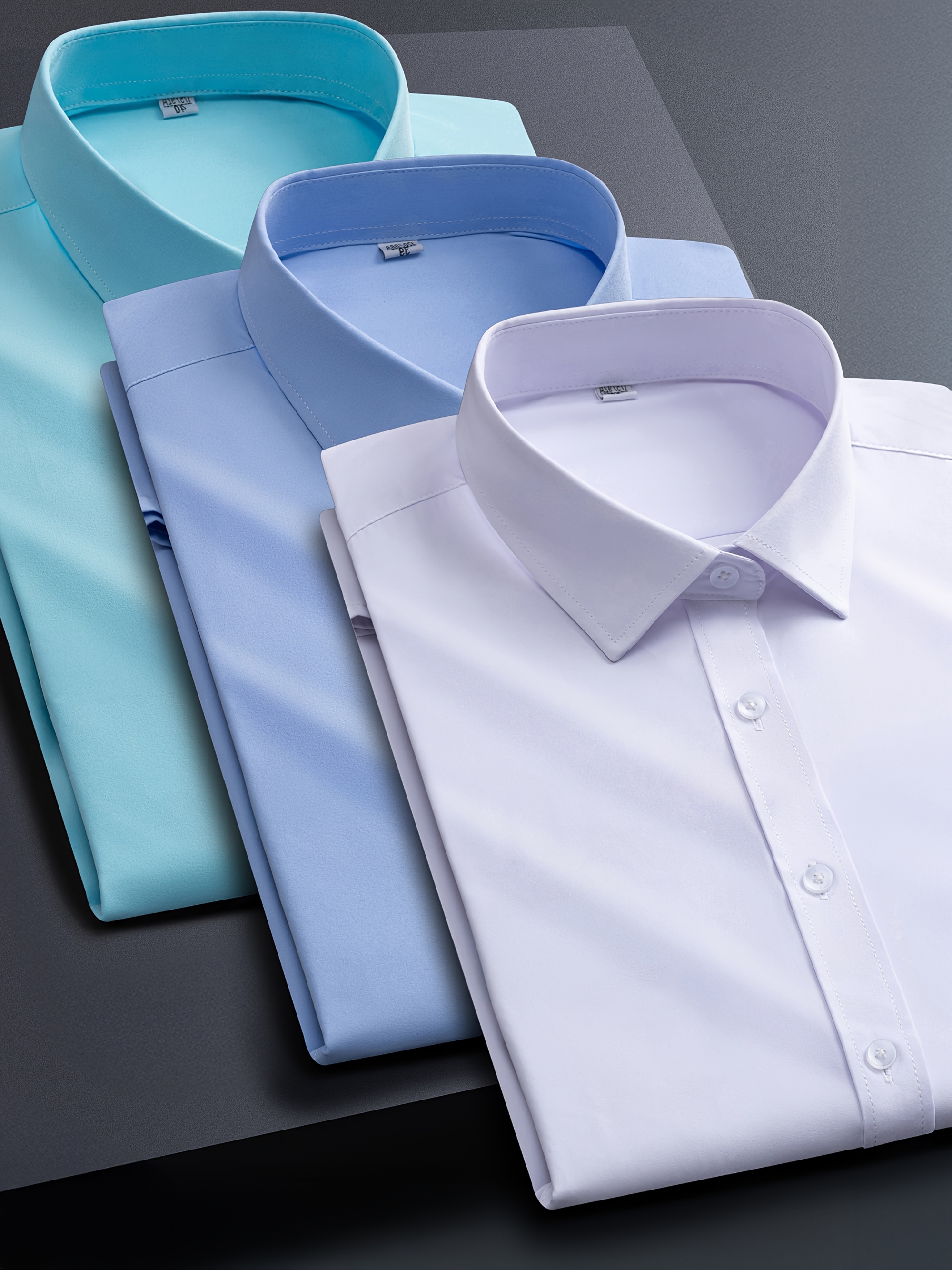 sachin and babi light blue dress Genlund Men's Solid Color Long Sleeve Single-Breasted Casual Commuter Shirt  Men's Casual Dress Shirts, For Fall, Holiday
