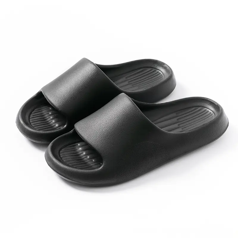 summer eva flip flops soft comfortable slip on sandals with non slip soles for bathroom floor and outdoor use black and orange summer footwear eva sandals comfortable footwear Product details 6