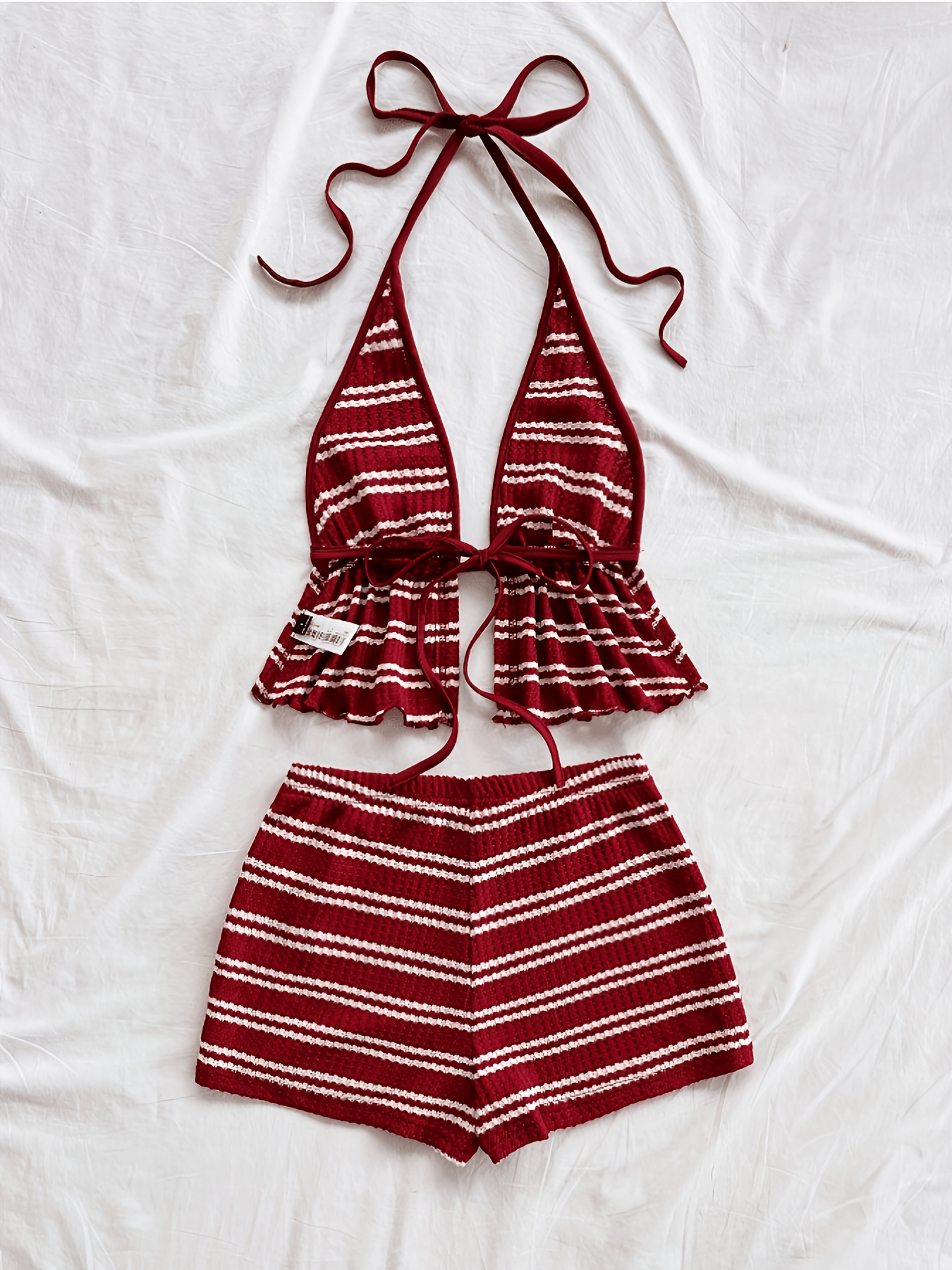 womens striped backless suspender top