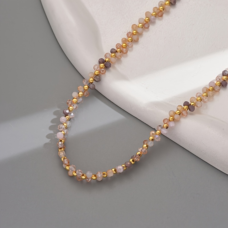 Boho Golden Layered Bead Necklace for Women