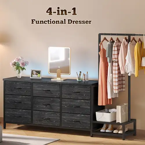 dresser with hanging rack sold on Temu United States dresser with hanging rack sold on Temu United States