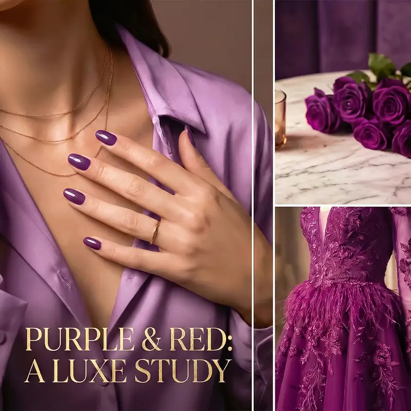 nail polish for purple dress Purple Glitter Dress Gel Suhr Nails