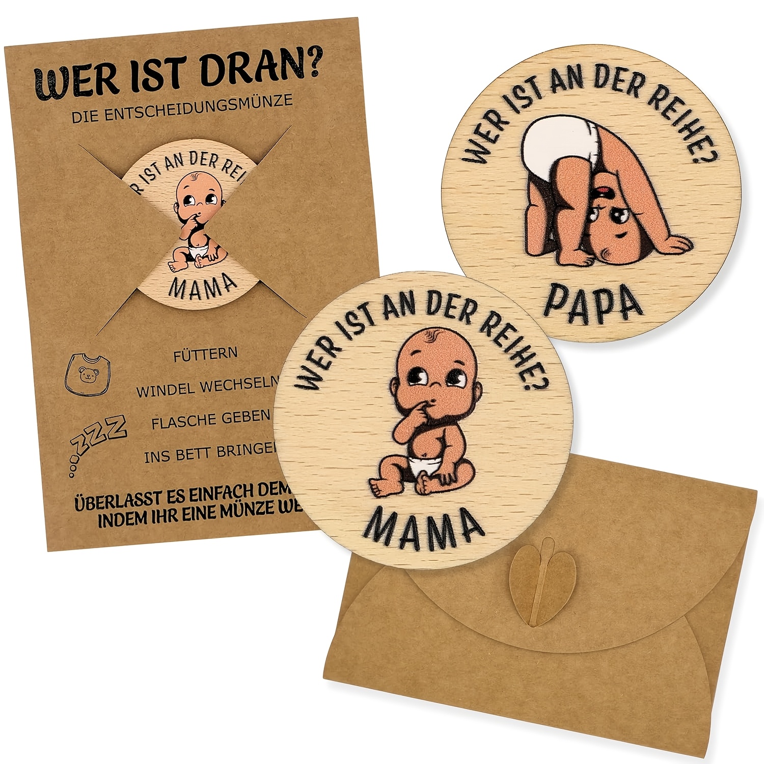 E-shop Inklusive Umschlag, Grußkarte doppelseitig bedruckter Holzkarte. Mit 2D-Holzdruck doppelseitigen Designs auf - Rückseite. Eine unvergessliche ,