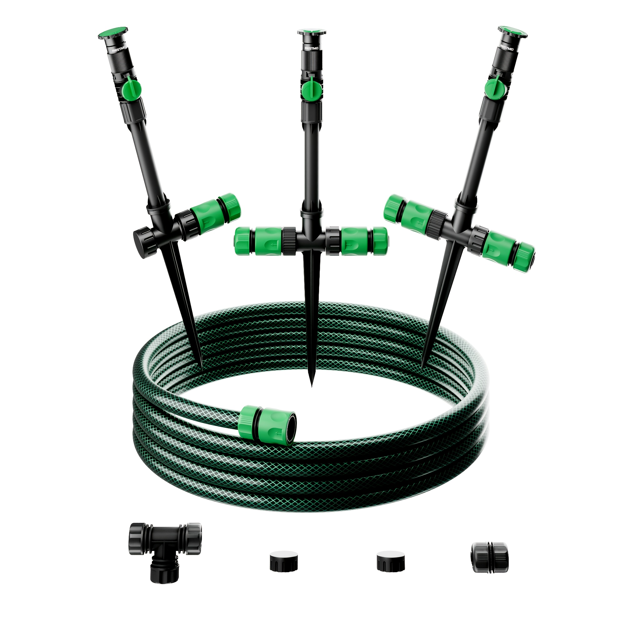 TEMU Garden Sprinkler, Lawn Sprinkler With , 360° Adjustable Lawn Sprinkler And Hose Set, Garden Hose, Automatic Irrigation Kit, Ideal For Garden
