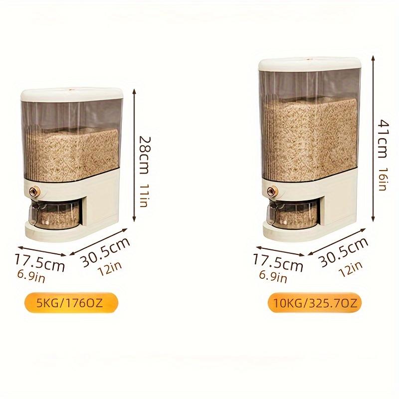 1pc airtight rice dispenser 5kg 10kg capacity moisture proof insect resistant large drawer storage container for kitchen organization storage bins for   Product details 5