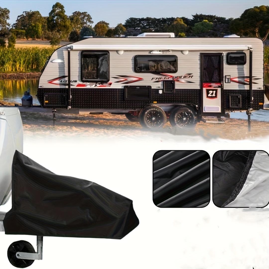 Image of Rv Black/silvery Trailer Hook Cover, Trailer Rv Travel Trailer Hook Cover, And Dustproof, Foldable And Rv & Trailer Covers