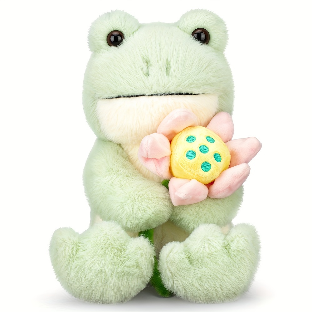 

Ikasa 13.5" Frog Stuffed Animals Plush Toys, Cute Plushie Soft Small , Gifts For Family Kids Girls Boys