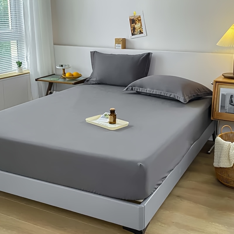 E-shop 3-tlg. weiches & bequemes Spannbettlaken-Set in Uni-Farben für Schlafzimmer, Wohnzimmer, Wohnheime & Hotels, für alle Jahreszeiten geeignet,