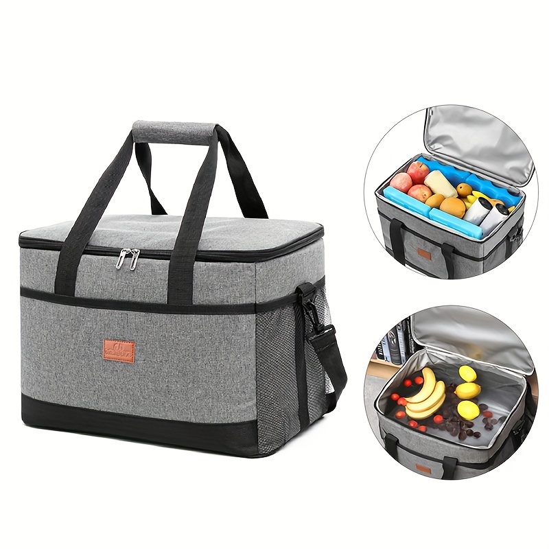 

1pc, 35l/9.25gal Insulated Cooler Bag - Waterproof, Leakproof, And Durable Outdoor Tote Bag For Beach, Picnic, School, Office, Travel, And Home Kitchen Use