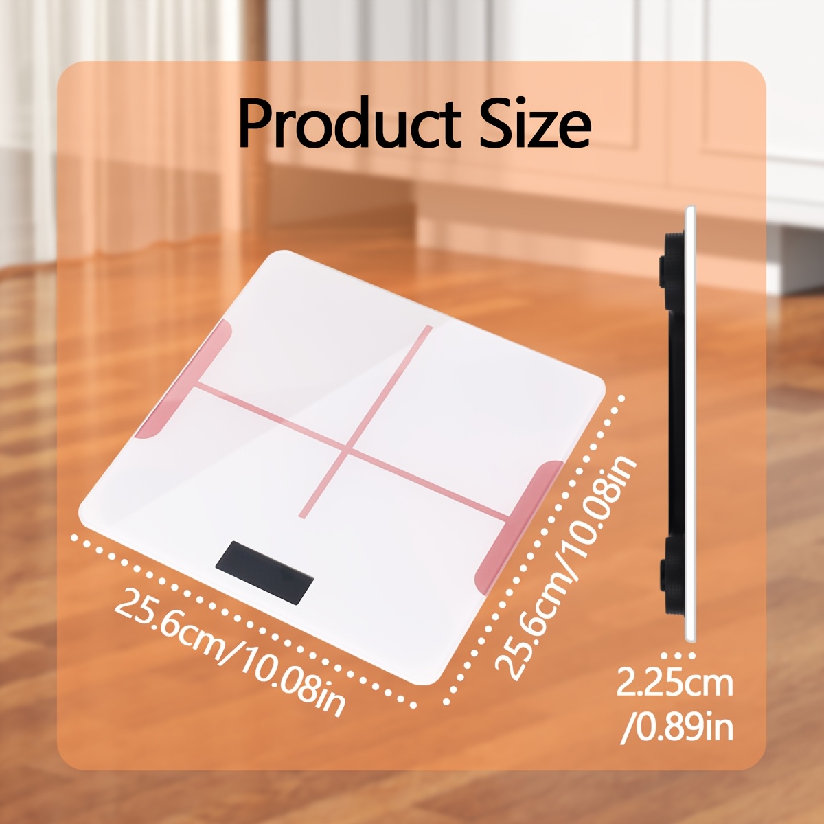 led hd 디스플레이가 있는   초정밀 디지털 체중계 - 넓은 플랫폼, 배터리 구동, 가정 및 기숙사 사용에 이상적