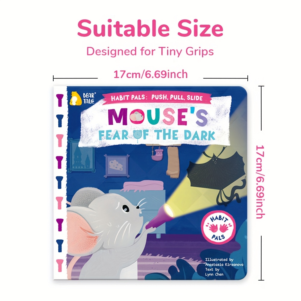 Mouse's Fear of the Dark Push-Pull Activity Book for Kids