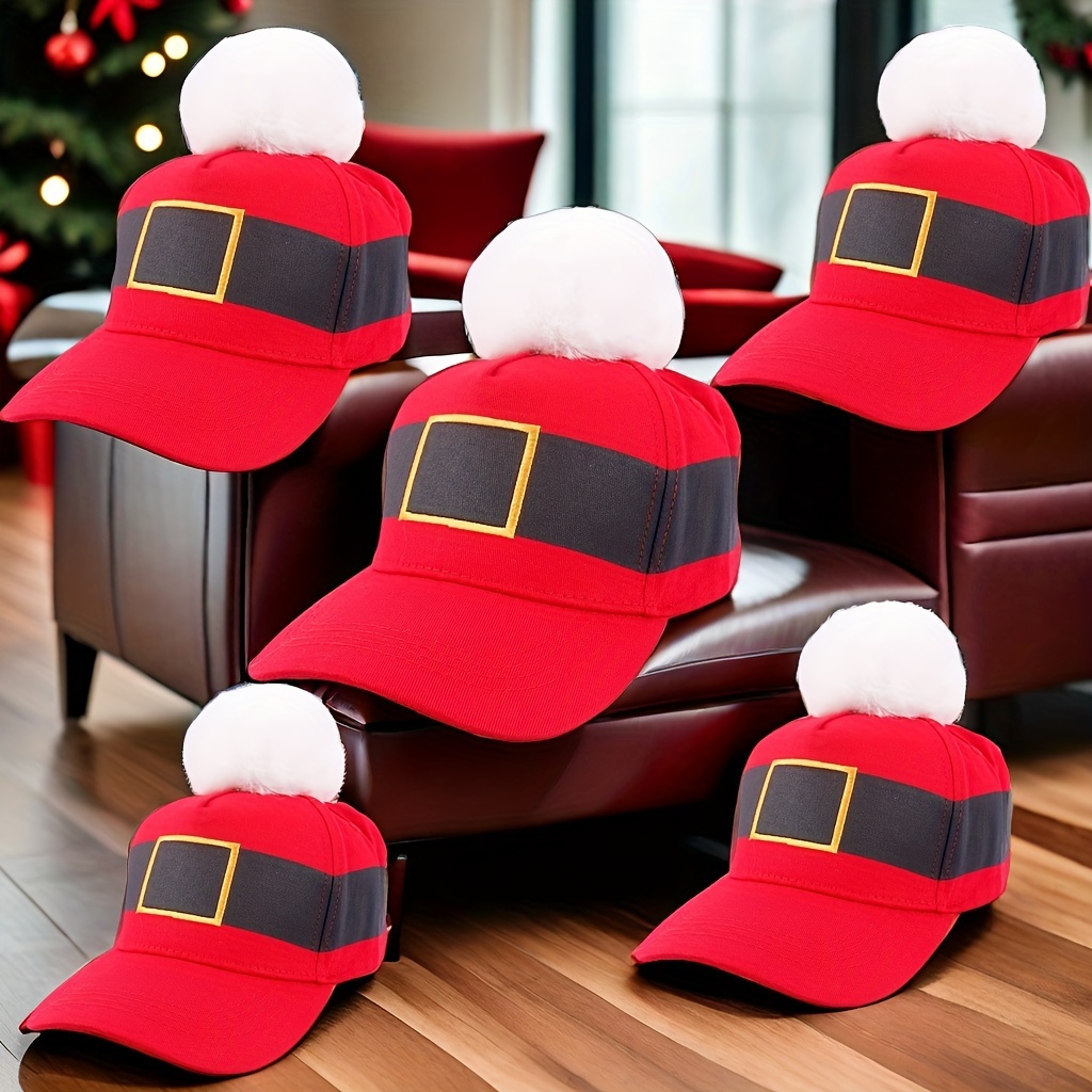 TEMU 5pcs Outdoor Party Decoration Big Christmas Baseball   Christmas Hat Santa Belt Christmas Supplies