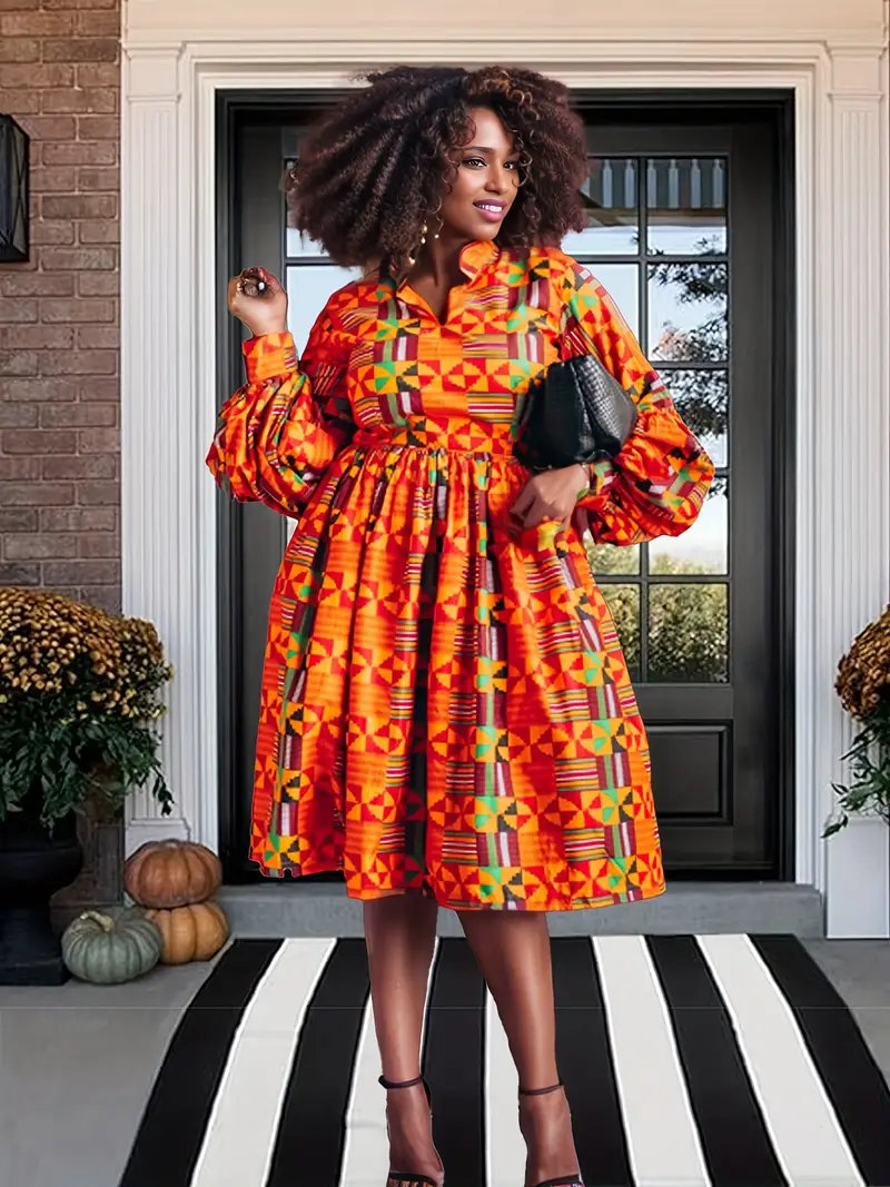 plus size v neck peplum dress casual geometric pattern - Temu plus size v neck peplum dress casual geometric pattern - Temu