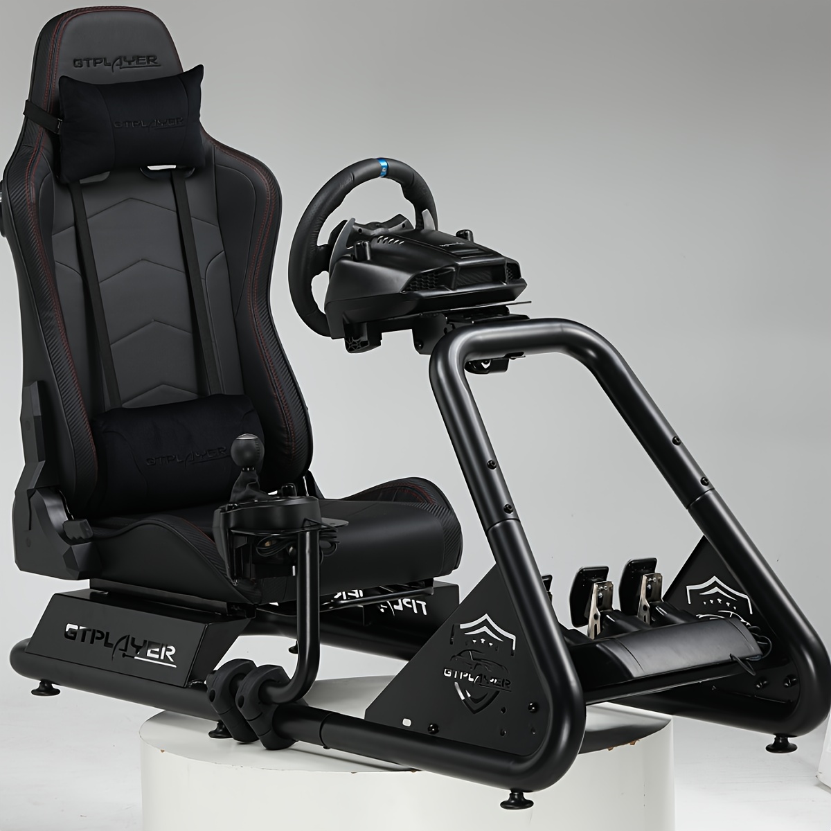 racing simulator cockpit with seats   reclining seats and super strong alloy   with speakers manual