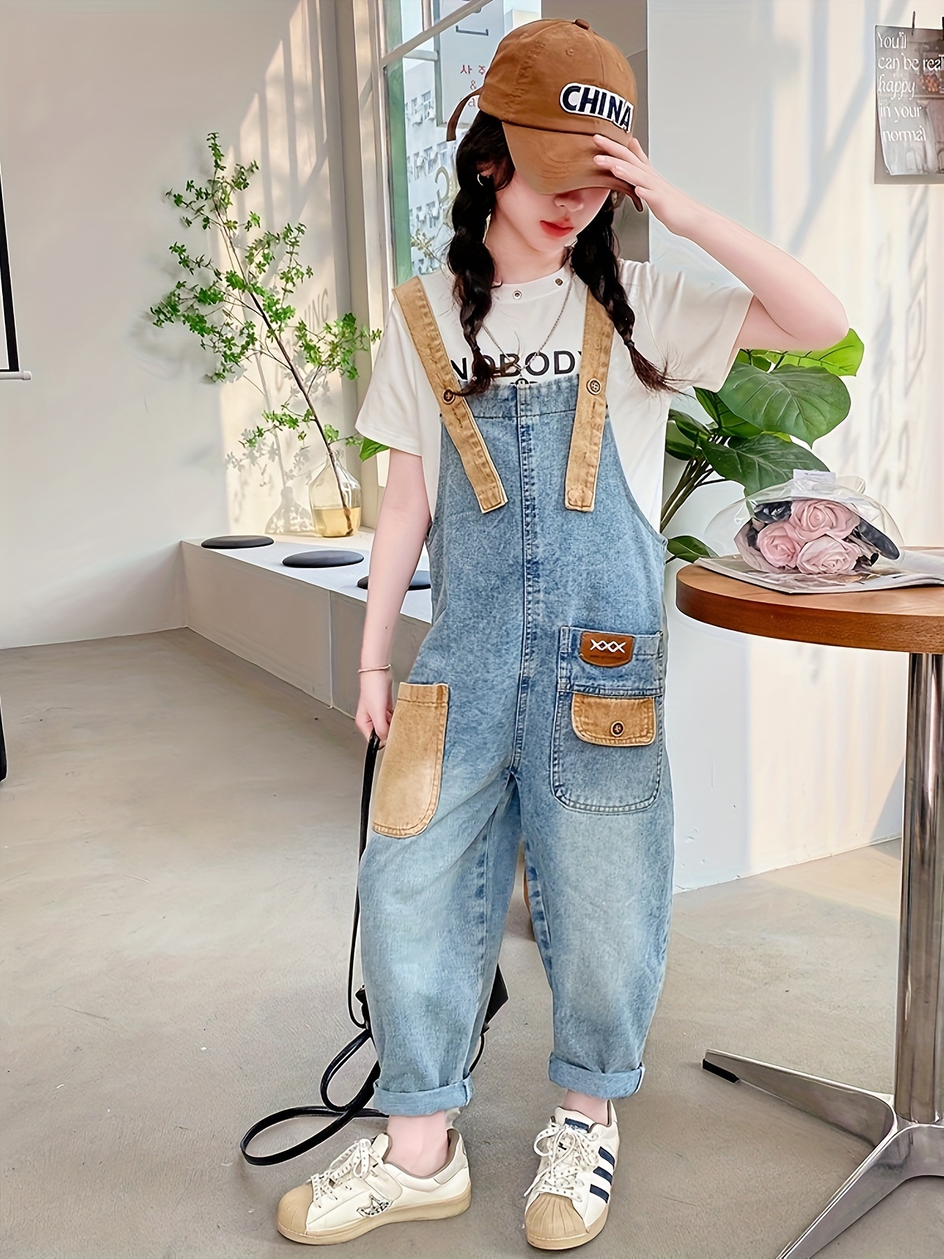 Overall jeans girls fashion