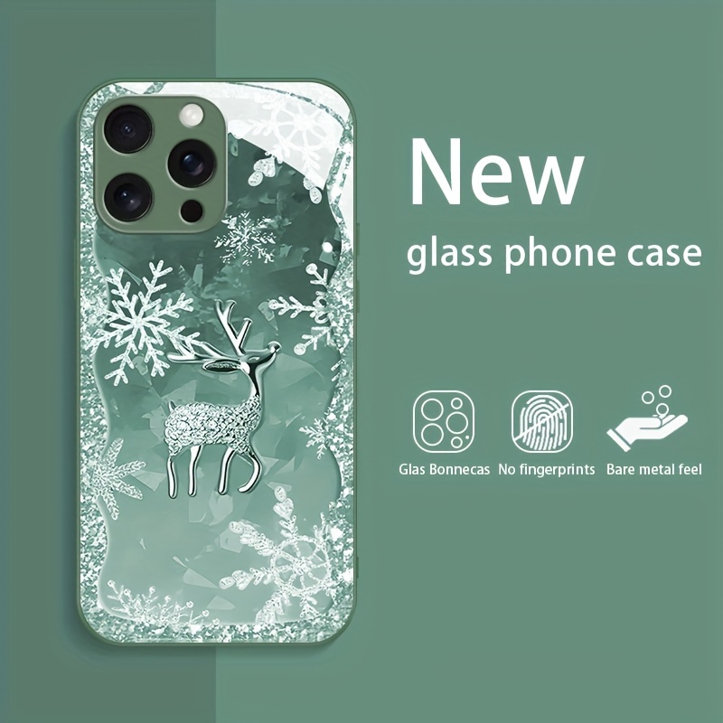 

Creative New Snowflake Deer Suitable For Ipone15/14/13/12/11/xsm/xr/xs/x/7 Mobile Phone Case Advanced Anti-fall Protective Cover