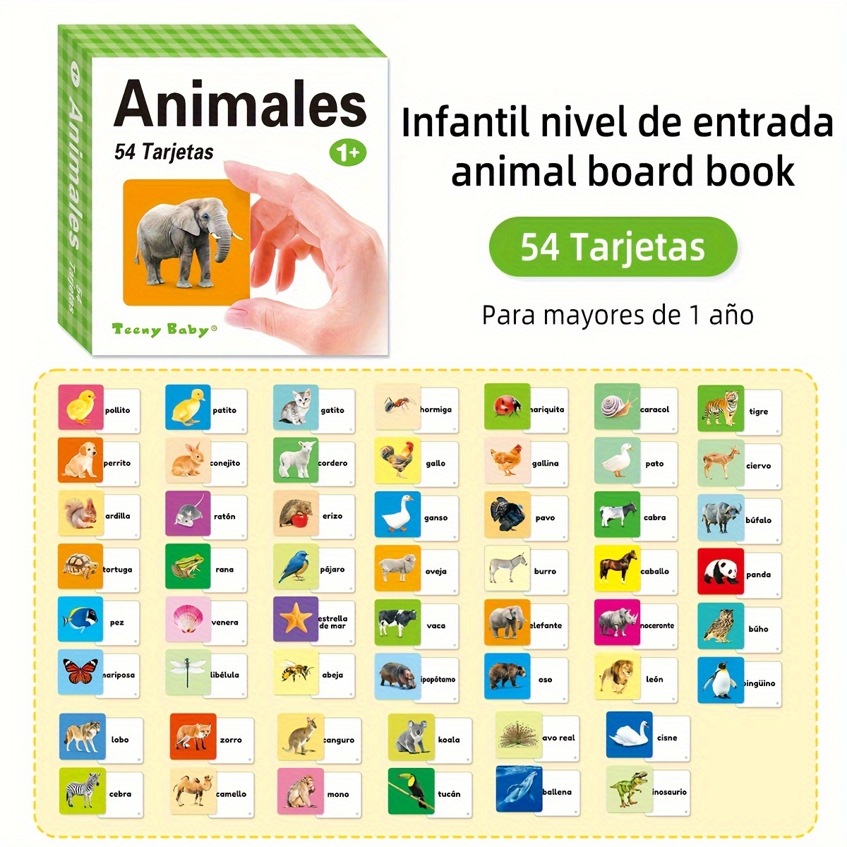 54 card Spanish Pocket Flash Cards: Educational Learning - Temu Brazil