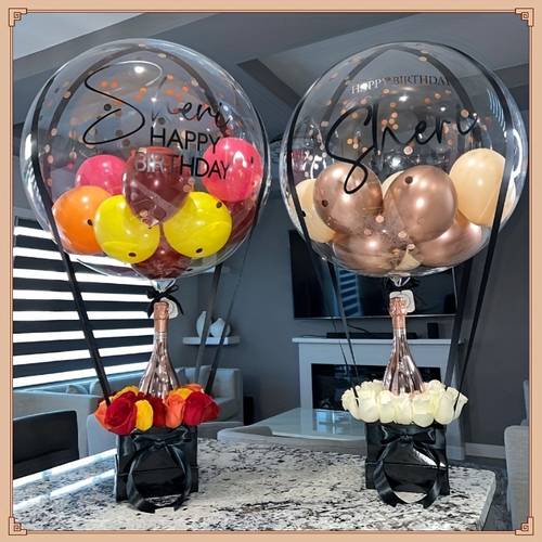 6pcs 30 inch transparent wide mouth bobo balloon set enormous bubble balloons for birthdays weddings and party decorations easy to inflate and fill ideal for christmas thanksgiving valentines day and more