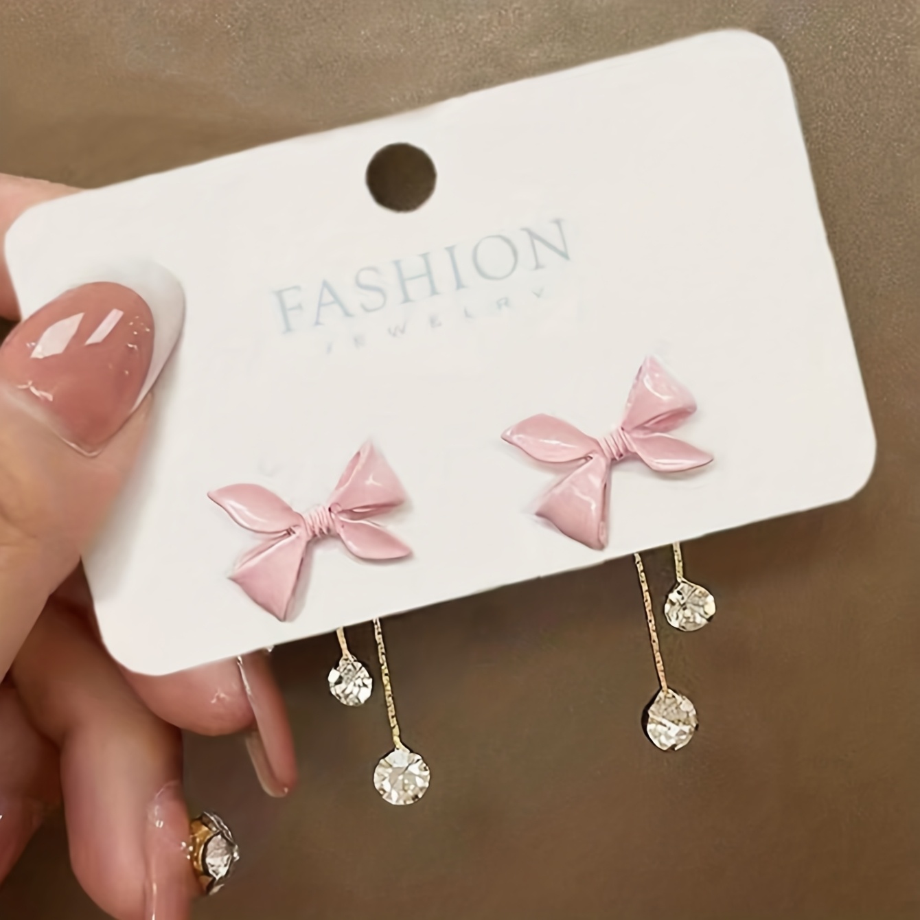 A Pair Of Long Earrings With Pink Bow Tassels, Suitable For Women, Sweet Earrings, Perfect For Summer Valentine's Day, Mothers, Mother's Day, Gifts (without A Card)