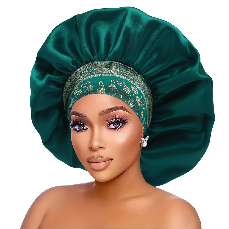 TEMU da da Donna con Motivo Paisley Boh矇mien, Design Originale, e della Pelle, Protezione per Capelli, Cuffia da Bagno per Ragazze, Capelli Lunghi,