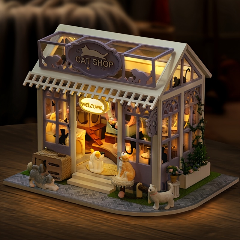 3D Houten Miniatuur Poppenhuis Kit Nieuwe Chinese Binnenplaats Villa Model DIY Kerst Ambachten Hout Speelgoed Handcraft Kunstwerk voor Volwassenen (inclusief stofdekking 3D Houten Miniatuur Poppenhuis Kit Nieuwe Chinese Binnenplaats Villa Model DIY Kerst Ambachten Hout Speelgoed Handcraft Kunstwerk voor Volwassenen (inclusief stofdekking