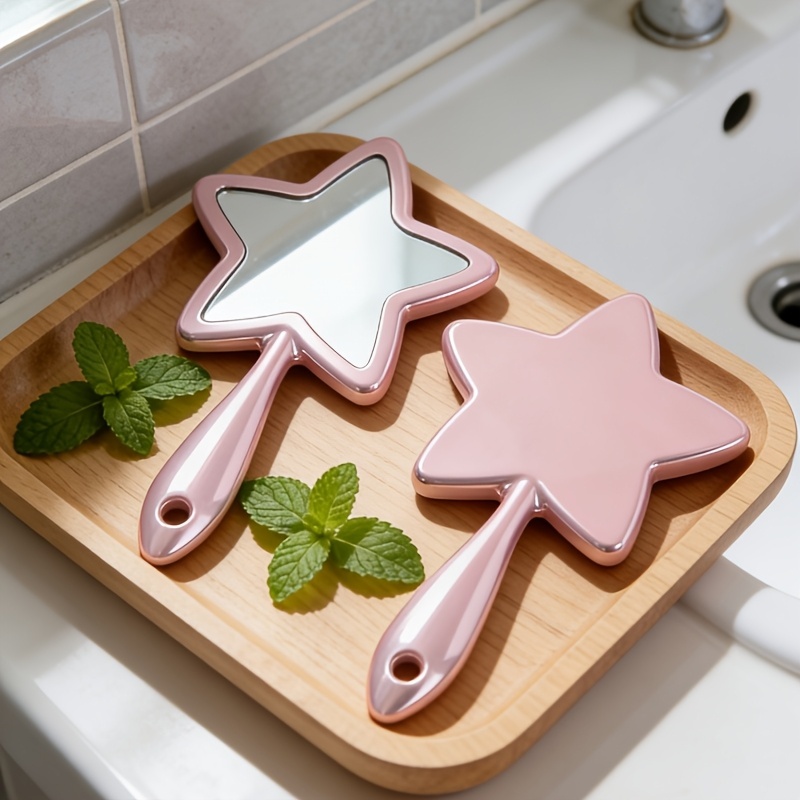 Electroplated Star Hand Mirror, Portable Compact Mirror
