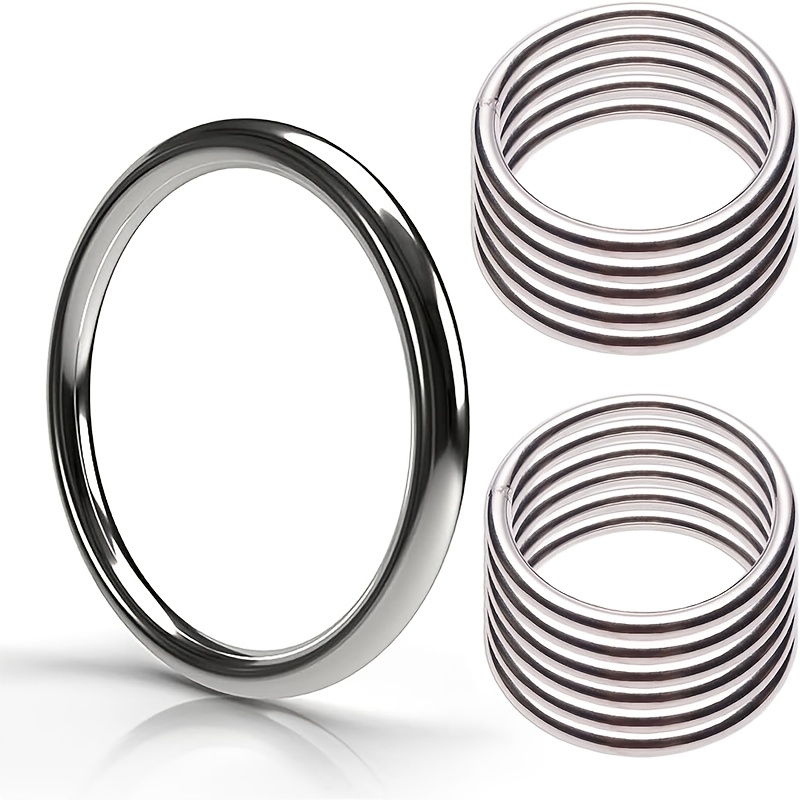 TEMU Pack Of 10, 1.6-inch O-ring Buckles, Suitable For Webbing Straps, Necklines, Handbags, And Luggage Hardware - Silvery Color